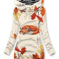 Women's Autumn And Winter Maple Leaves Cute Fox Casual Sweatshirt