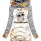 Women's Maple Owl Art Print Sweatjacke