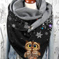 Casual Christmas Snowflake Owl Pattern Scarf and Shawl
