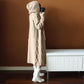 Women Winter Knit Coat Hoodie Outerwear Long Coat