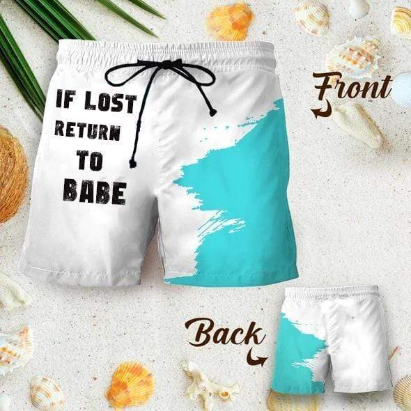 Couple Matching - If Lost Return To Babe - Shorts