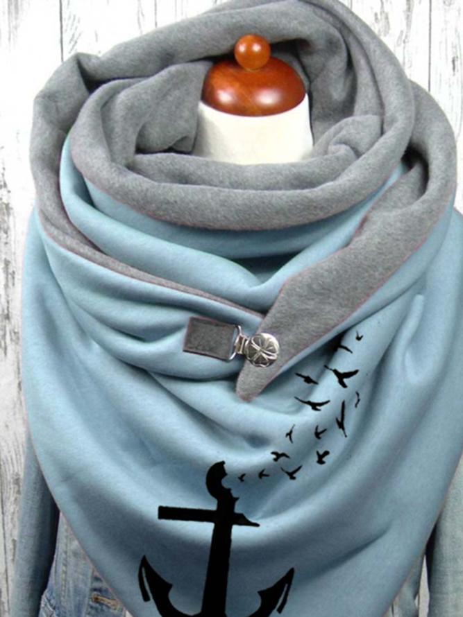 Damen Blau Anker Schals