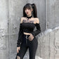 Streetwear Off Shoulder Gothic Top
