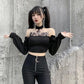 Streetwear Off Shoulder Gothic Top
