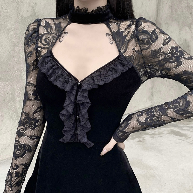 Vintage Sexy Gothic Velvet Dress
