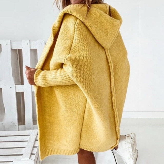 Mid-length Batwing Sleeve Cardigan