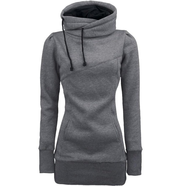 Solid Stylish Warm Hoodie