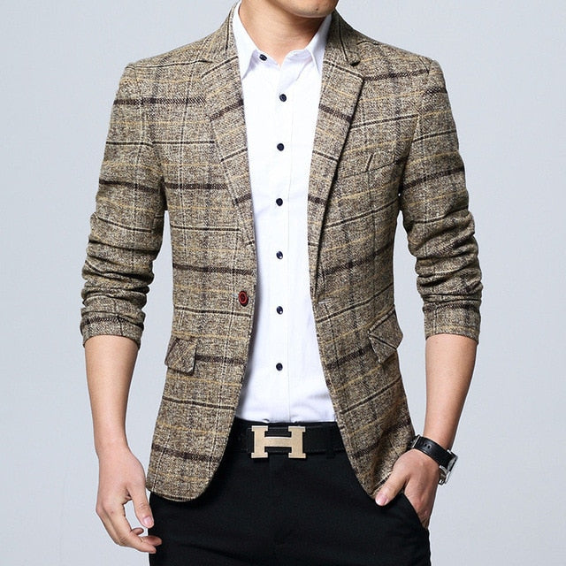 Gentlemen's Plaid Blazer