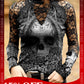 Punk Skull Lace Panel Top