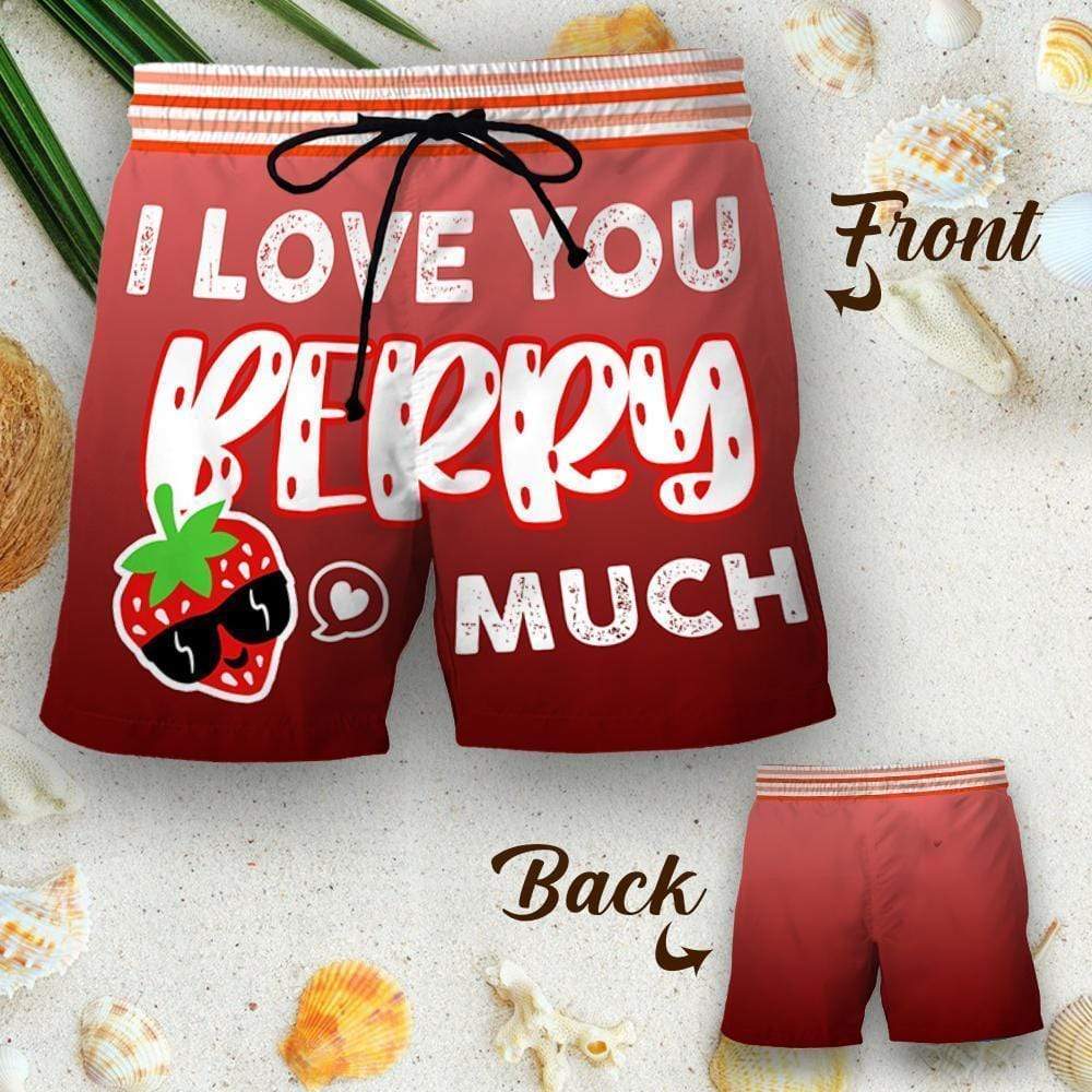 Couple Matching - I Love You Berry Much - Shorts