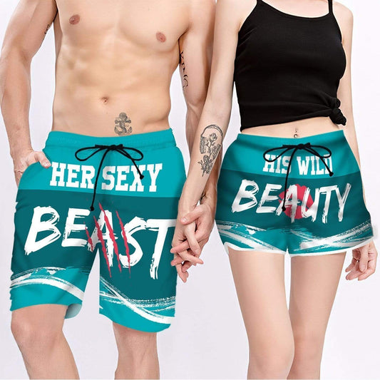 Couple Matching - Sexy Beast And Wild Beauty - Shorts